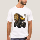 Lion Off Road Monster Truck T-Shirt<br><div class="desc">Featuring a bold lion-inspired design combined with rugged off-road monster truck styling, this piece captures the strength and power of the king of the jungle in a high-energy automotive theme. The dynamic artwork blends fierce animal energy with oversized off-road truck attitude, making it a great choice for fans of monster...</div>