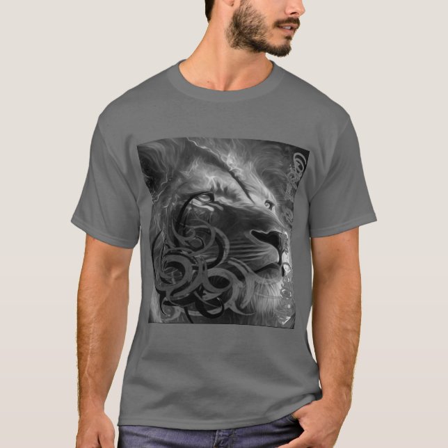 Lion oil Black Lyon design gr T-Shirt (Vorderseite)
