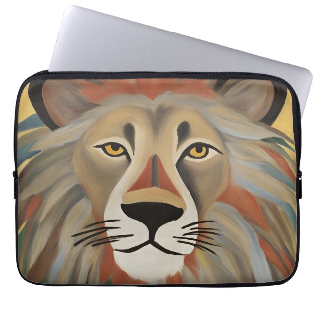 Lion Painting Laptopschutzhülle (Vorderseite)