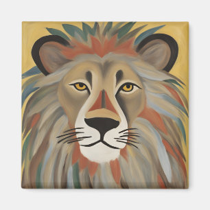 Lion Painting Magnet