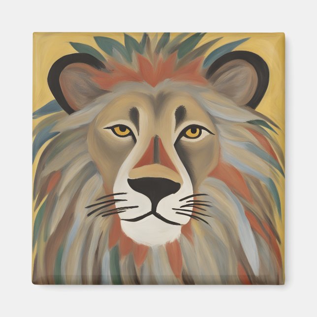Lion Painting Magnet (Vorne)
