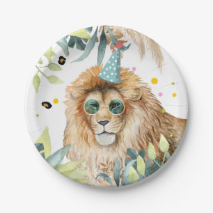 Lion Party Animals Jungle Birthday Safari Pappteller