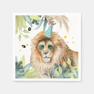 Lion Party Animals Jungle Birthday Safari Serviette