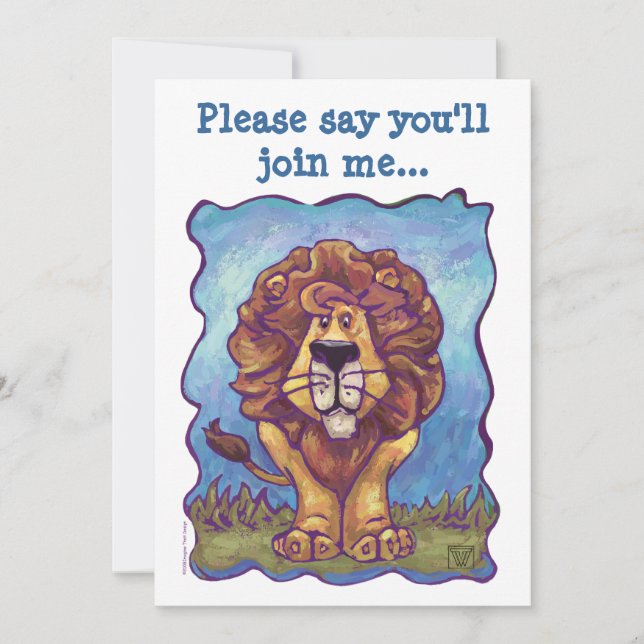 Lion Party Center Einladung (Vorderseite)