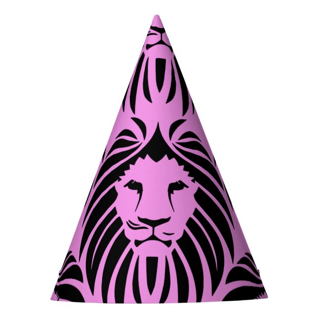 Lion Party Hat-Pink Partyhütchen (Vorderseite)