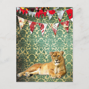 Lion Party Postcard Postkarte