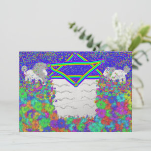 Lion Passover Rainbow Pesach Seer Feiertagskarte