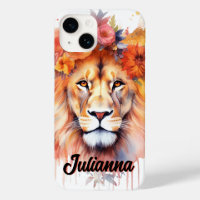 Lion Pastel Blume Safari Watercolor Savannah Cat