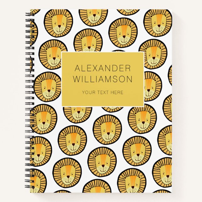 Lion Patternspass Notizbuch (Vorderseite)