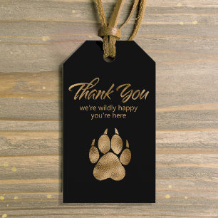 Lion Pawprint Vielen Dank Black Gold ID1148 Geschenkanhänger