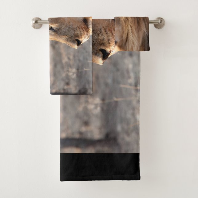Lion Portrait Badhandtuch Set (Insitu)