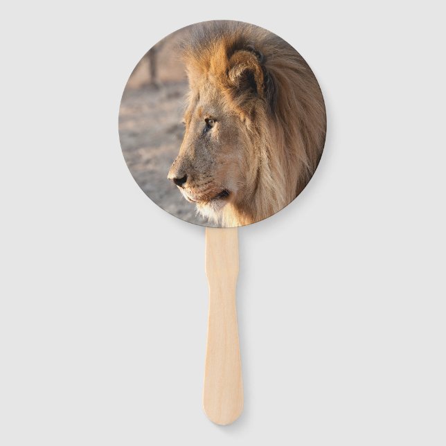Lion Portrait Fächer (Vorderseite)