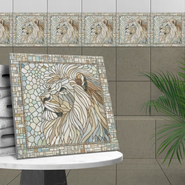 Lion Portrait Mosaik Art Fliese (Von Creator hochgeladen)