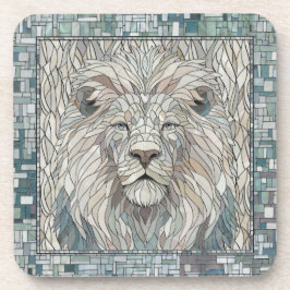 Lion Portrait Mosaik Art Getränkeuntersetzer