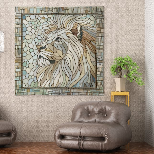Lion Portrait Mosaik Art Wandteppich (Von Creator hochgeladen)