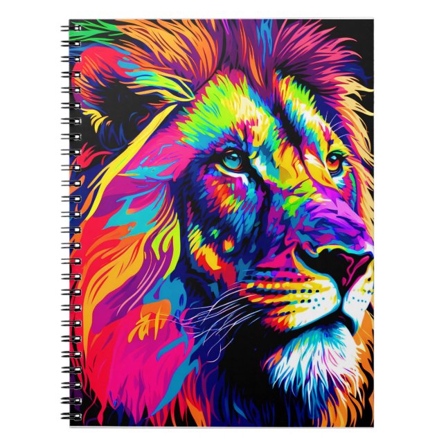 Lion Portrait Painting Notizblock (Vorderseite)