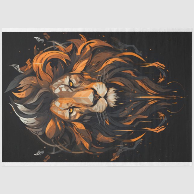 Lion Portrait Tissue Paper Seidenpapier (Vorderseite)