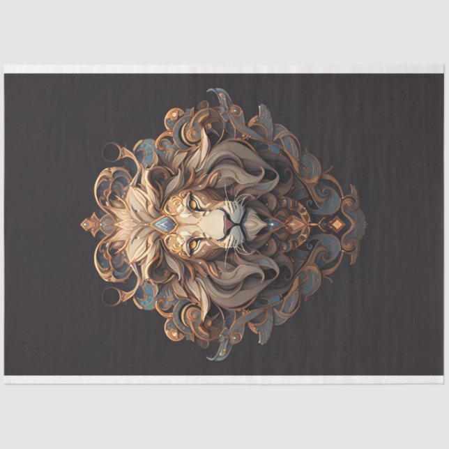 Lion Portrait Tissue Paper Seidenpapier (Vorderseite)