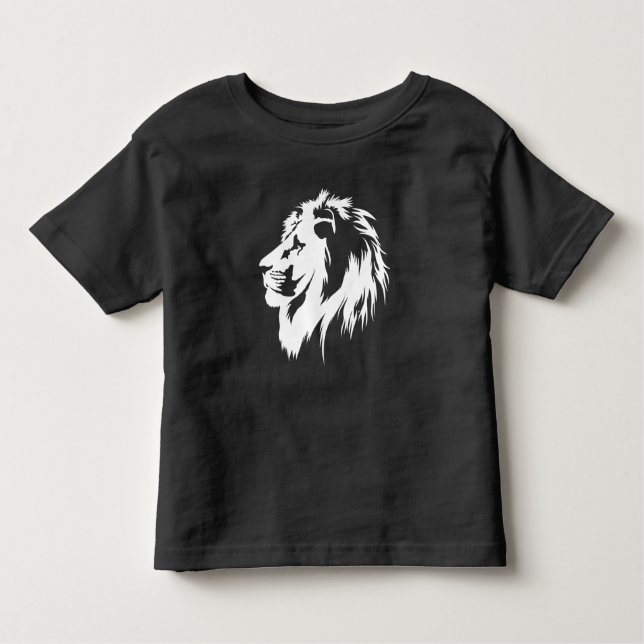 Lion Portrait (weiß) Kleinkind T-shirt (Vorderseite)