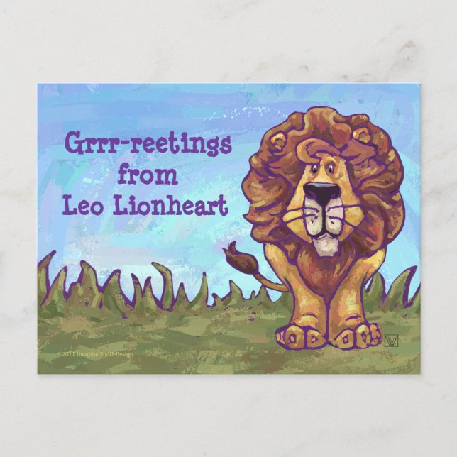 Lion Post Card Postkarte (Vorderseite)