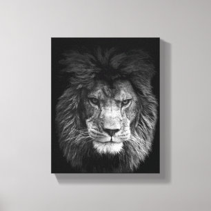 Lion Poster Löwe Leinwand BLACK