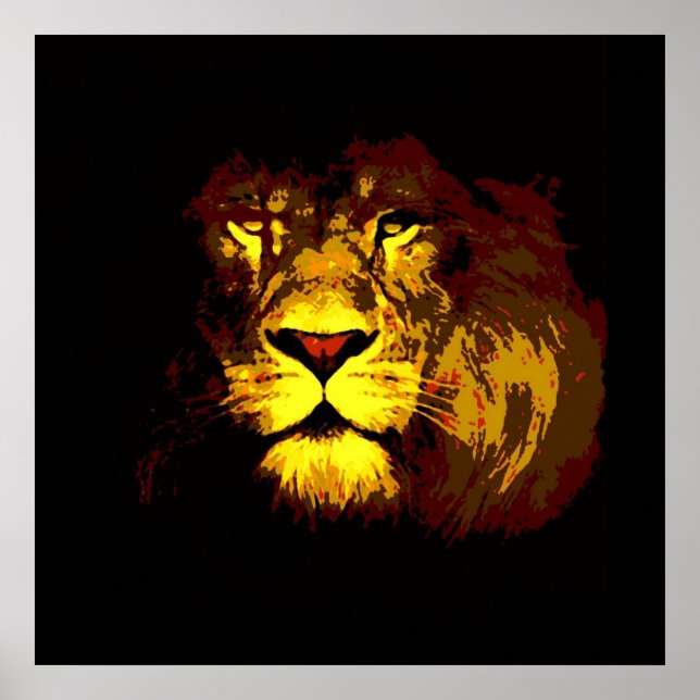 Lion Poster Print (Vorne)