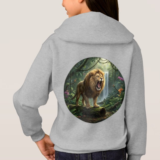 Lion Print Girls pullover hoodie  (Rückseite)