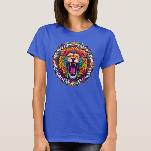 Lion psychedelic T-Shirt (Vorderseite)