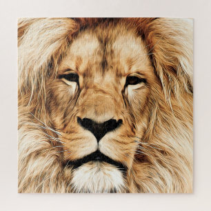 Lion Puzzle Face