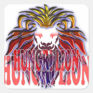 Lion Quadratischer Aufkleber