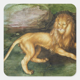 Lion Quadratischer Aufkleber