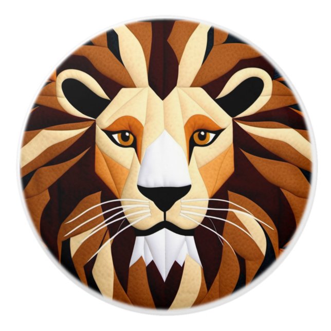 Lion Quilt Keramikknauf (Vorderseite)