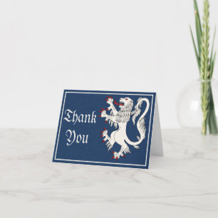 Lion Rampant Argent Danke-Karte Dankeskarte