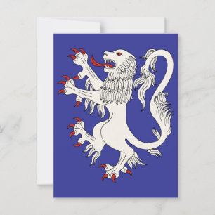 Lion Rampant Argent Postkarte