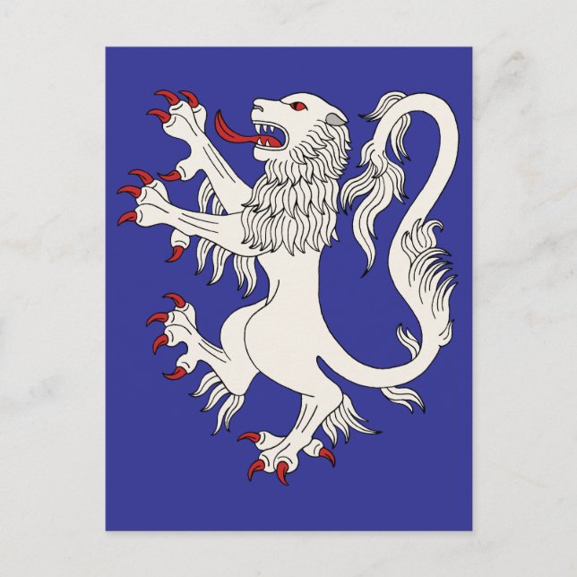 Lion Rampant Argent Postkarte (Vorderseite)