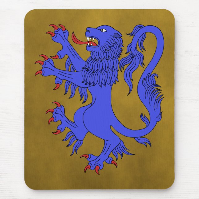 Lion Rampant Azure Mousepad (Vorne)