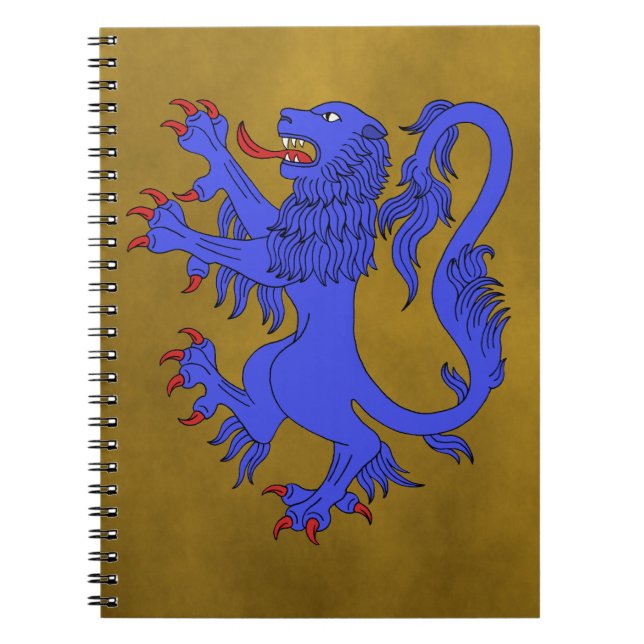 Lion Rampant Azure Notizblock (Vorderseite)