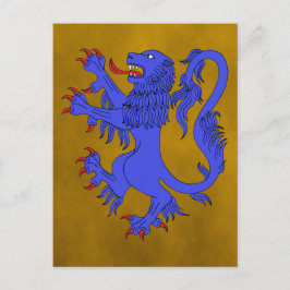 Lion Rampant Azure Postkarte