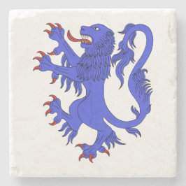 Lion Rampant Azure Steinuntersetzer