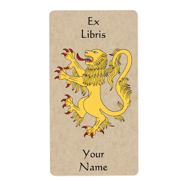 Lion Rampant Buchzeichen (Vorne)