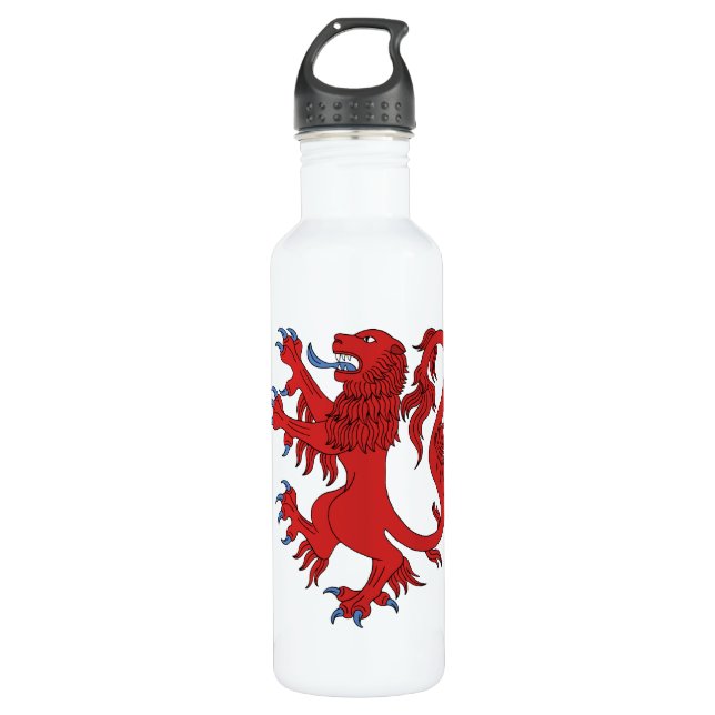 Lion Rampant Gules Edelstahlflasche (Vorderseite)