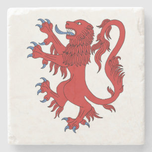 Lion Rampant Gules Steinuntersetzer
