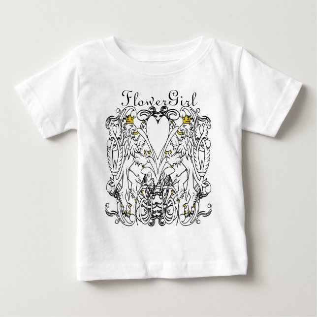 Lion Rampant Renaissance Wedding Baby T-shirt (Vorderseite)