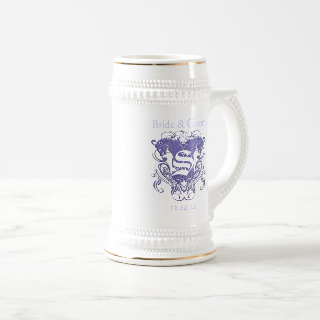 Lion Rampant Renaissance Wedding Bierglas (VorderseiteRechts)