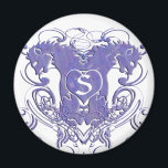 Lion Rampant Renaissance Wedding Magnet<br><div class="desc">Vintage Löwen mit Wirbel 4 Köpfe und Circle Wirbel Hochzeitsfeier T - Shirt,  Karten,  Magnete,  Buttons,  Sticker,  Schürze,  Steine,  Mousepad,  BridesMagd T - Shirt,  Gastgeschenke Hochzeiten und vieles mehr - Machen Sie einen für jeden Menschen auf Hochzeitsmannschaft - Wiederbelebung Vintager Löwen mit Wirbel 4 Köpfen und Wirbel des Kreises</div>