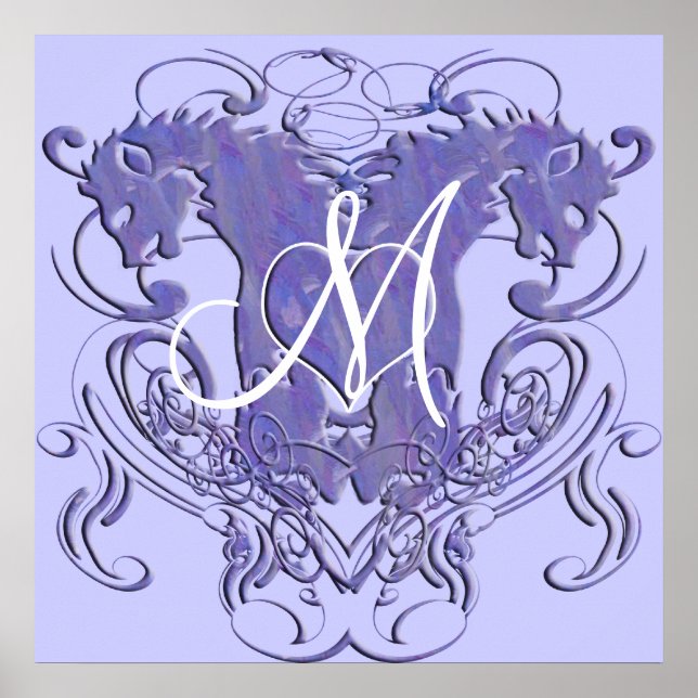 Lion Rampant Renaissance Wedding Poster (Vorne)