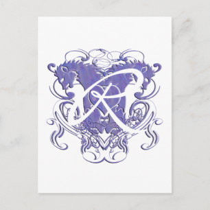 Lion Rampant Renaissance Wedding Postkarte