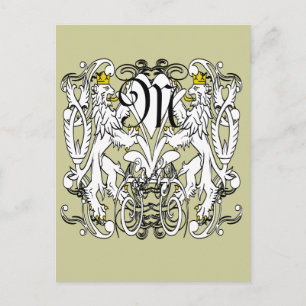 Lion Rampant Renaissance Wedding Postkarte