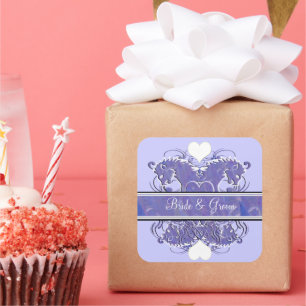 Lion Rampant Renaissance Wedding Quadratischer Aufkleber