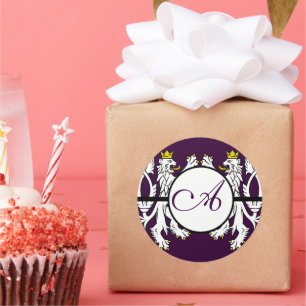 Lion Rampant Renaissance Wedding Runder Aufkleber